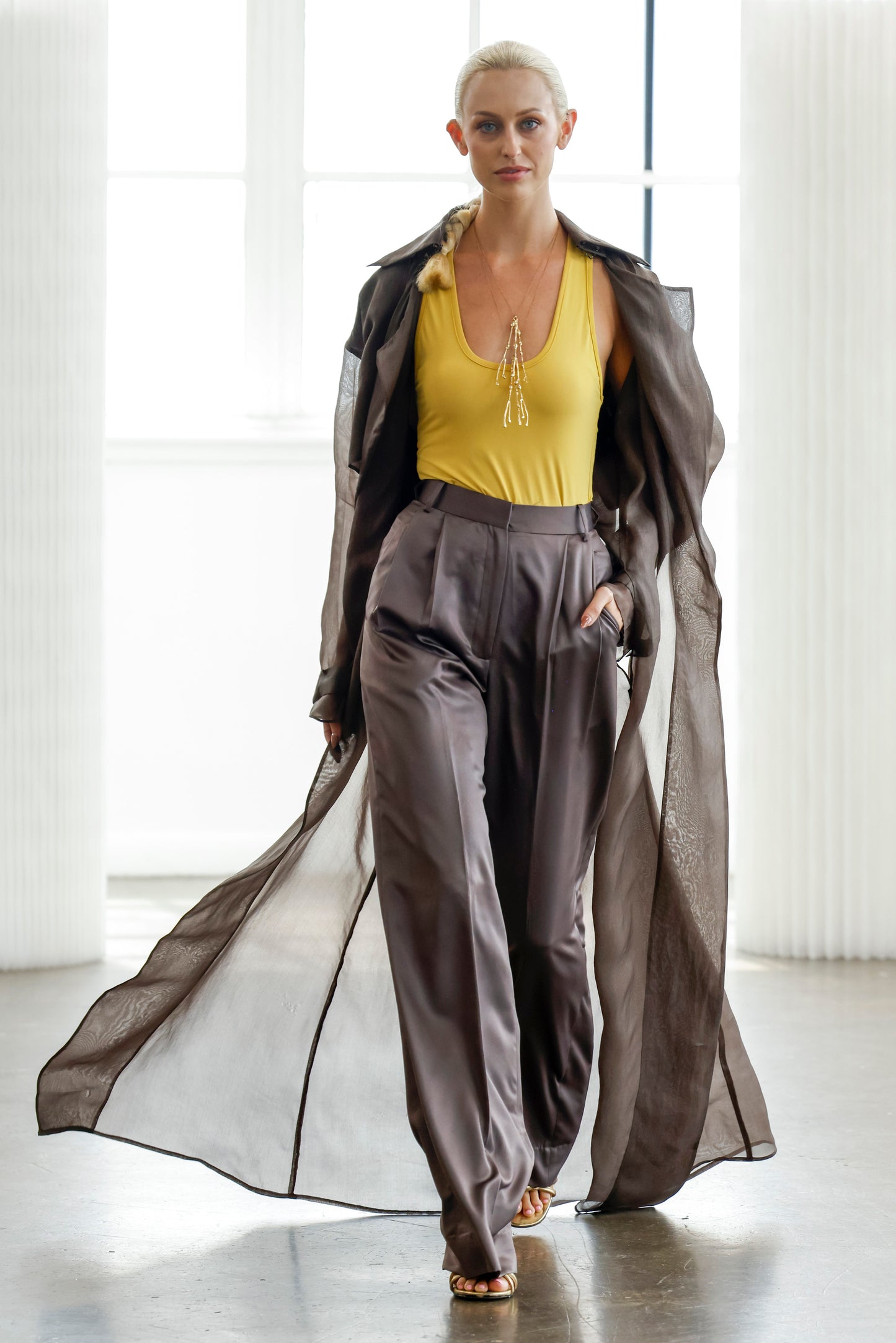 Chateau Gray Organza Trench