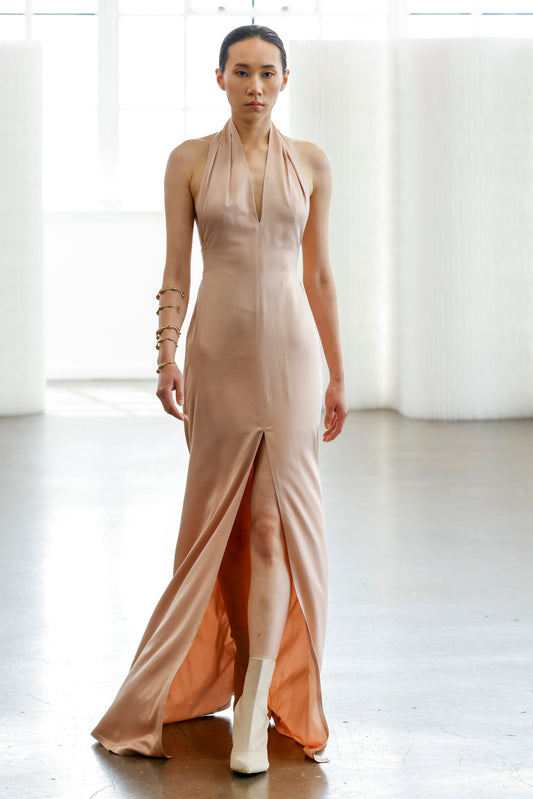 Bare Pink Halter Dress