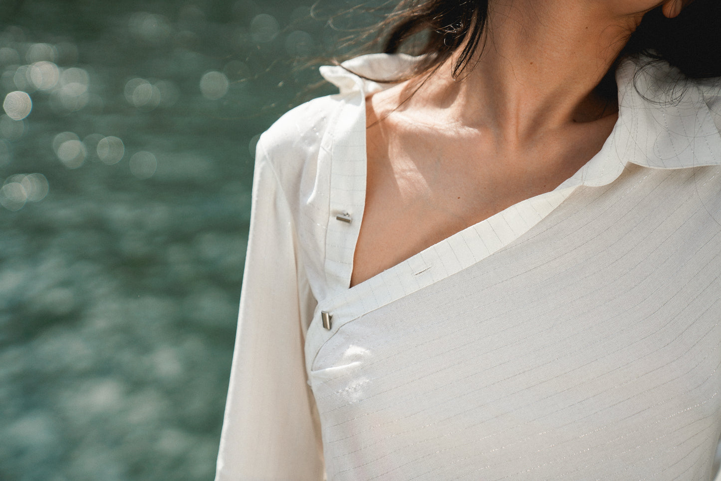 Whisper White Twisted Shirt & Pants