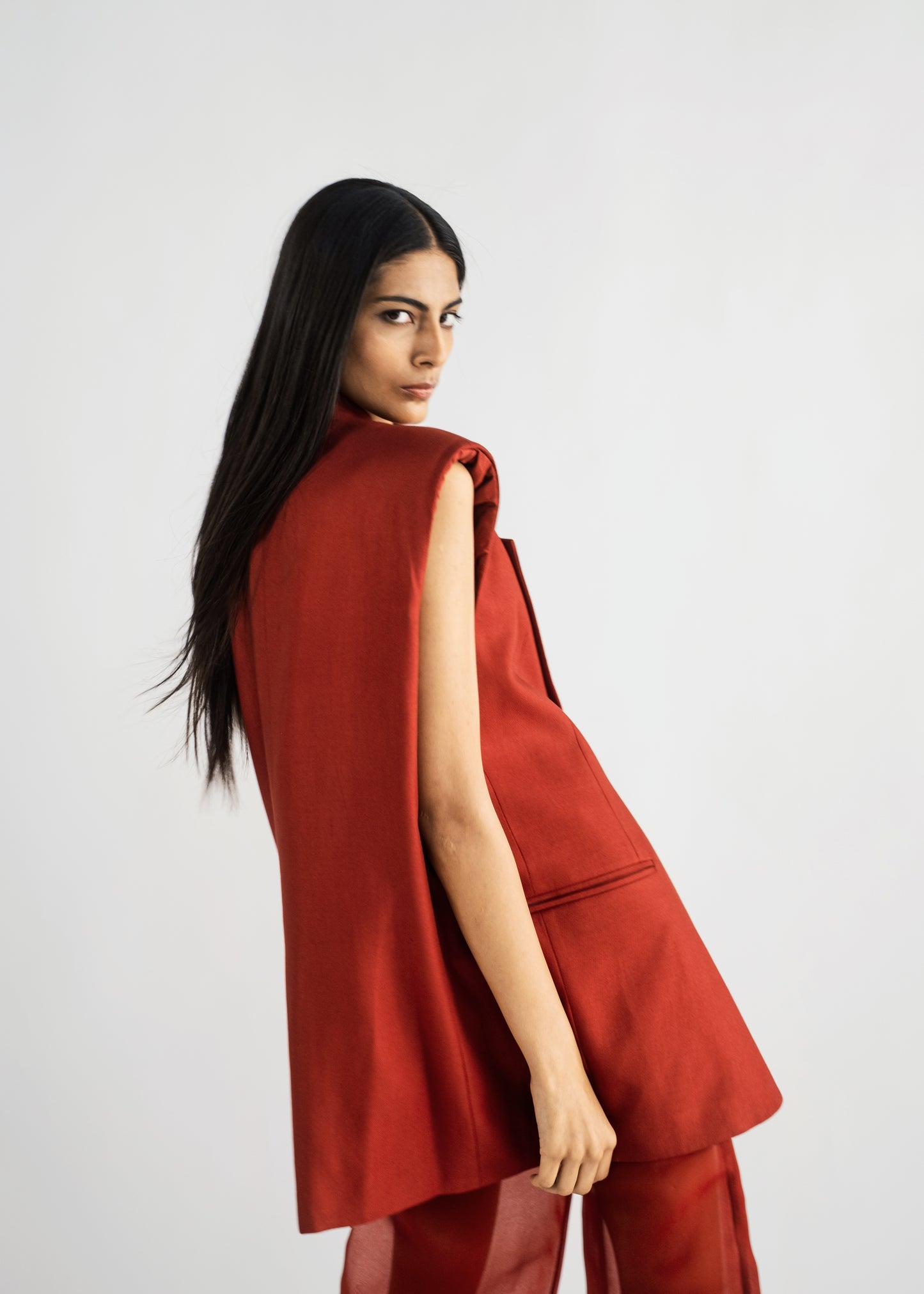 Scarlet Vest & Organza Pants
