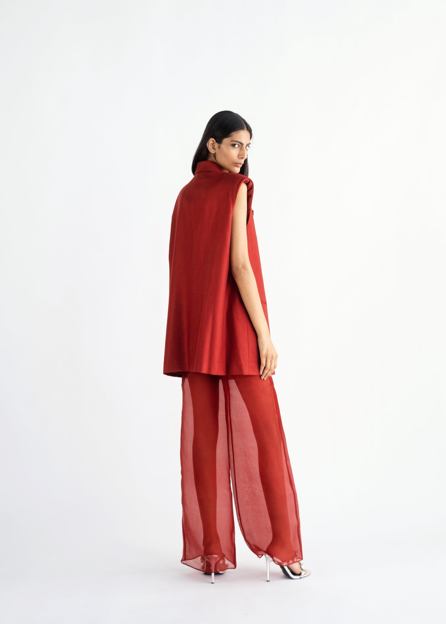 Scarlet Vest & Organza Pants