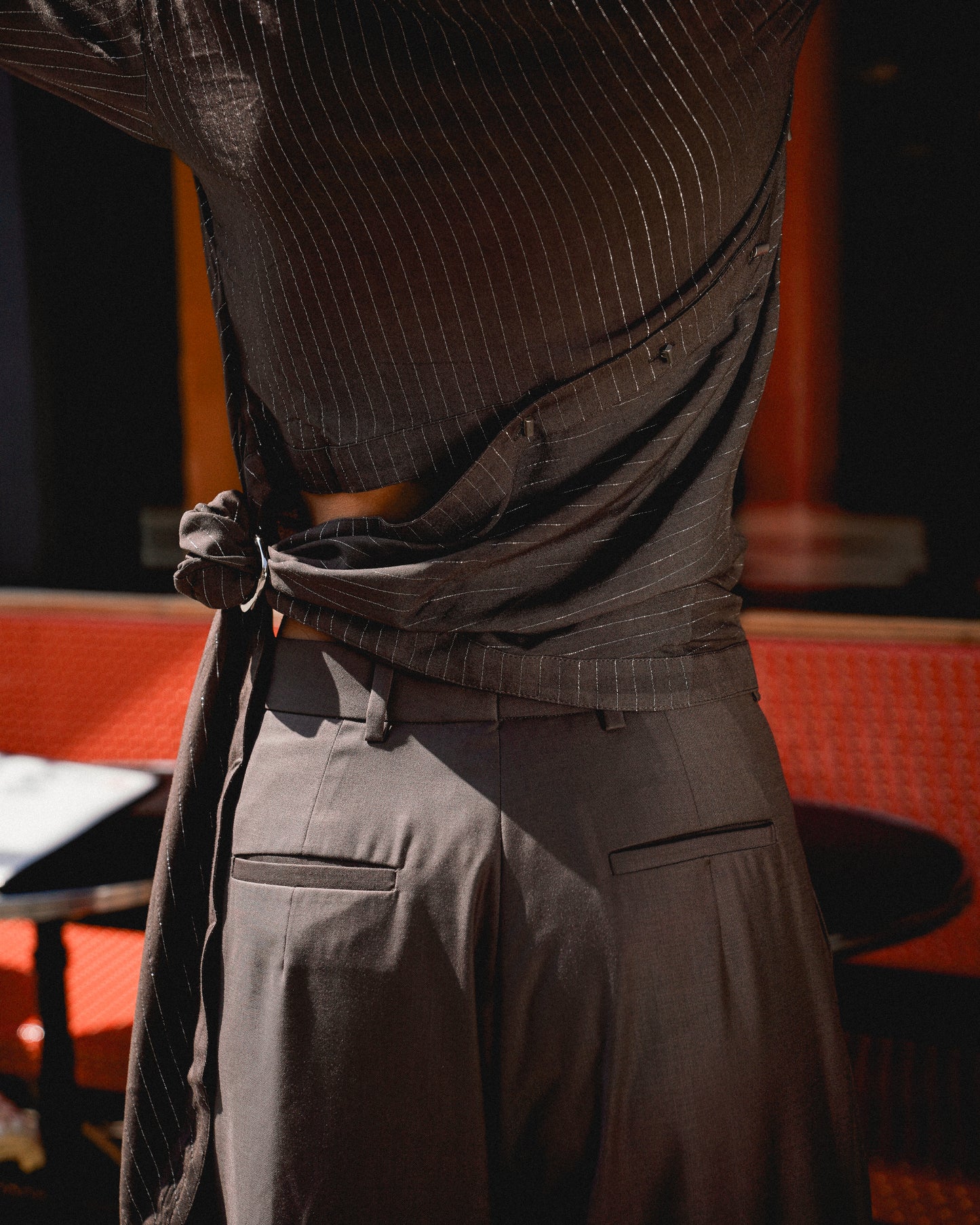Twany Brown Twisted Shirt & Pants