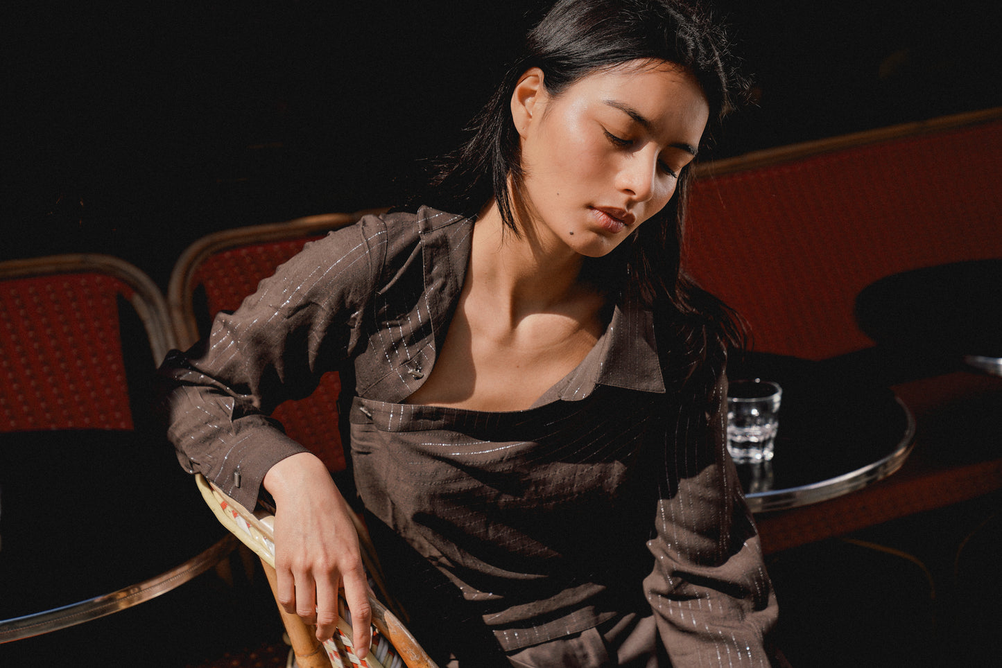 Twany Brown Twisted Shirt & Pants