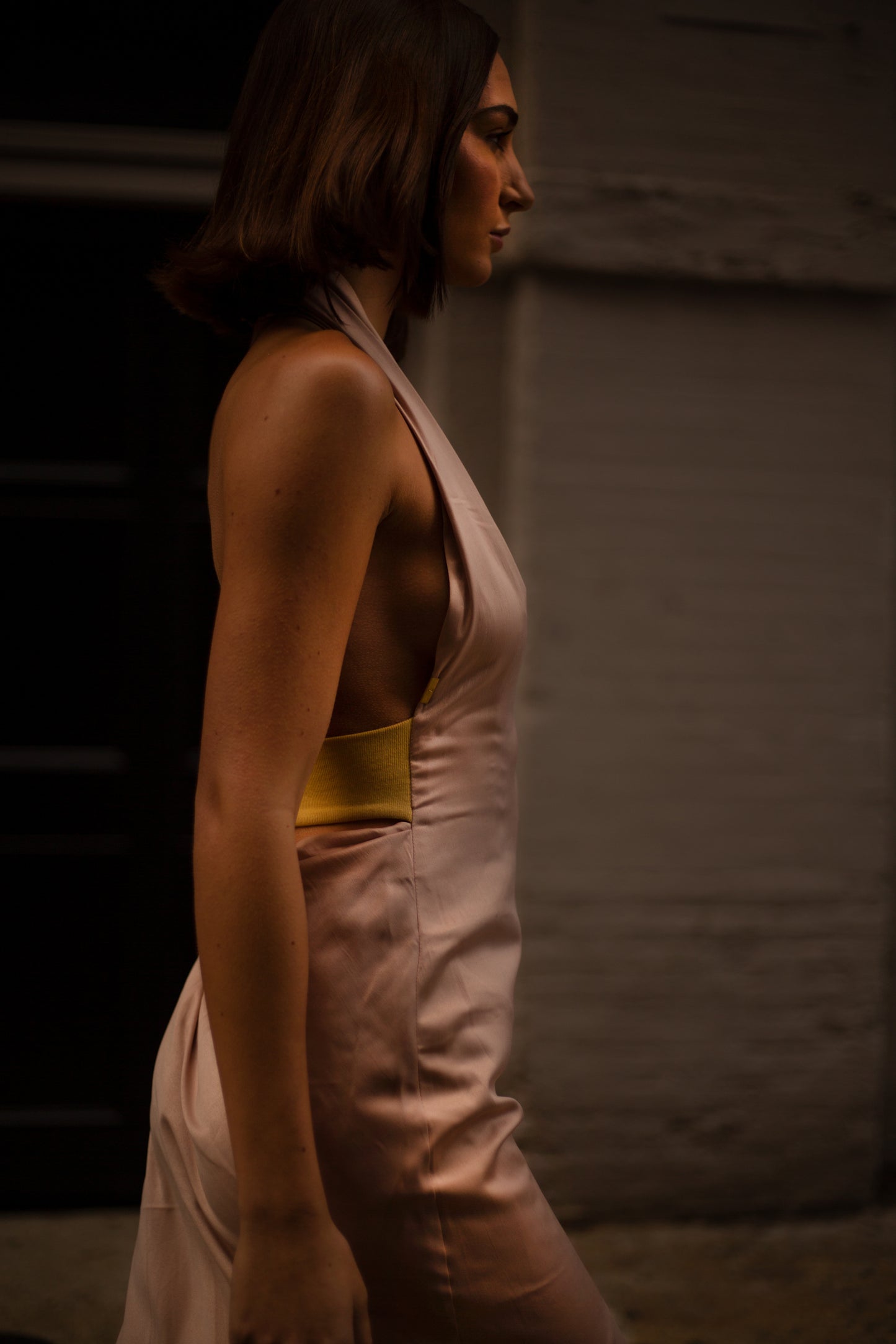 Bare Pink Halter Dress