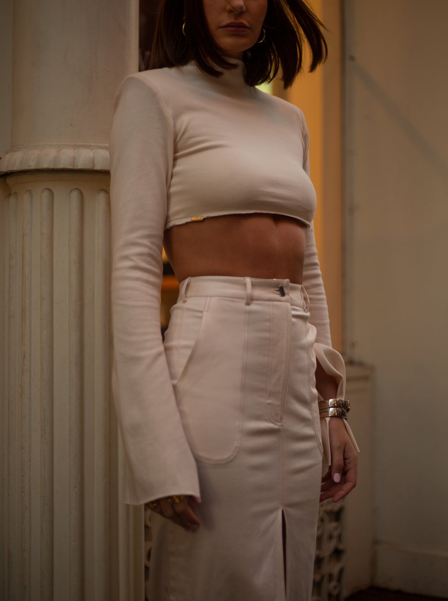Butter Cream Top & Skirt