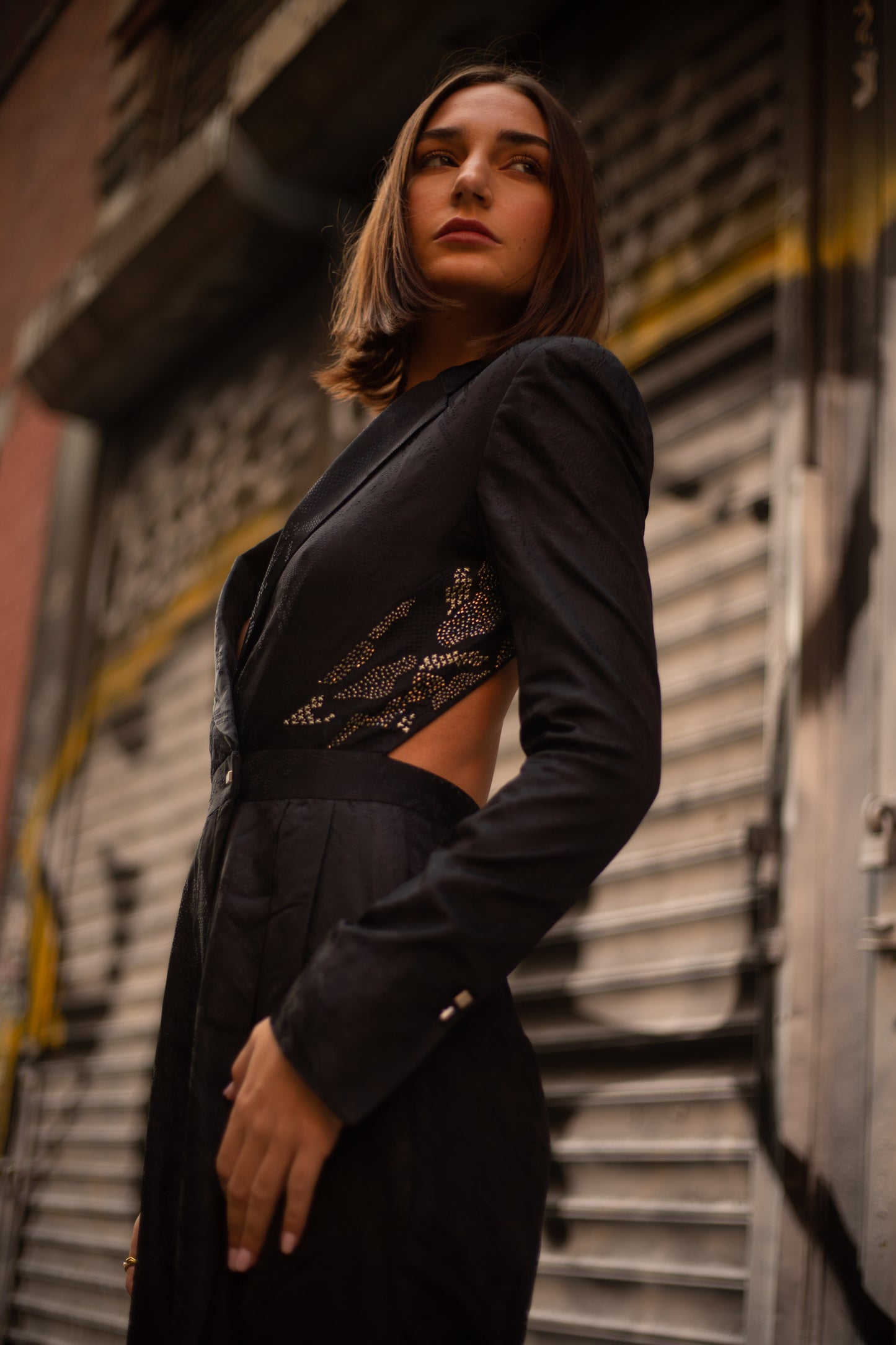 Black Iris Open Back Jumpsuit