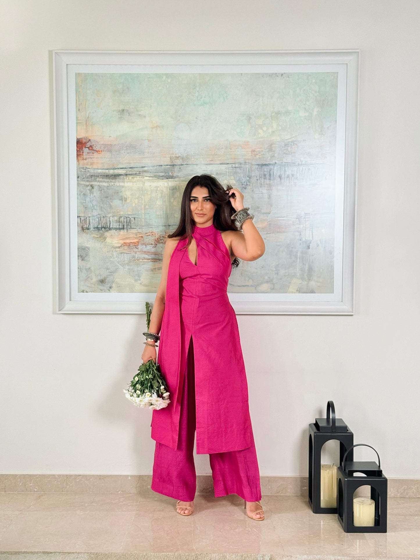 Pink Flambé Cut Out Co-Ord