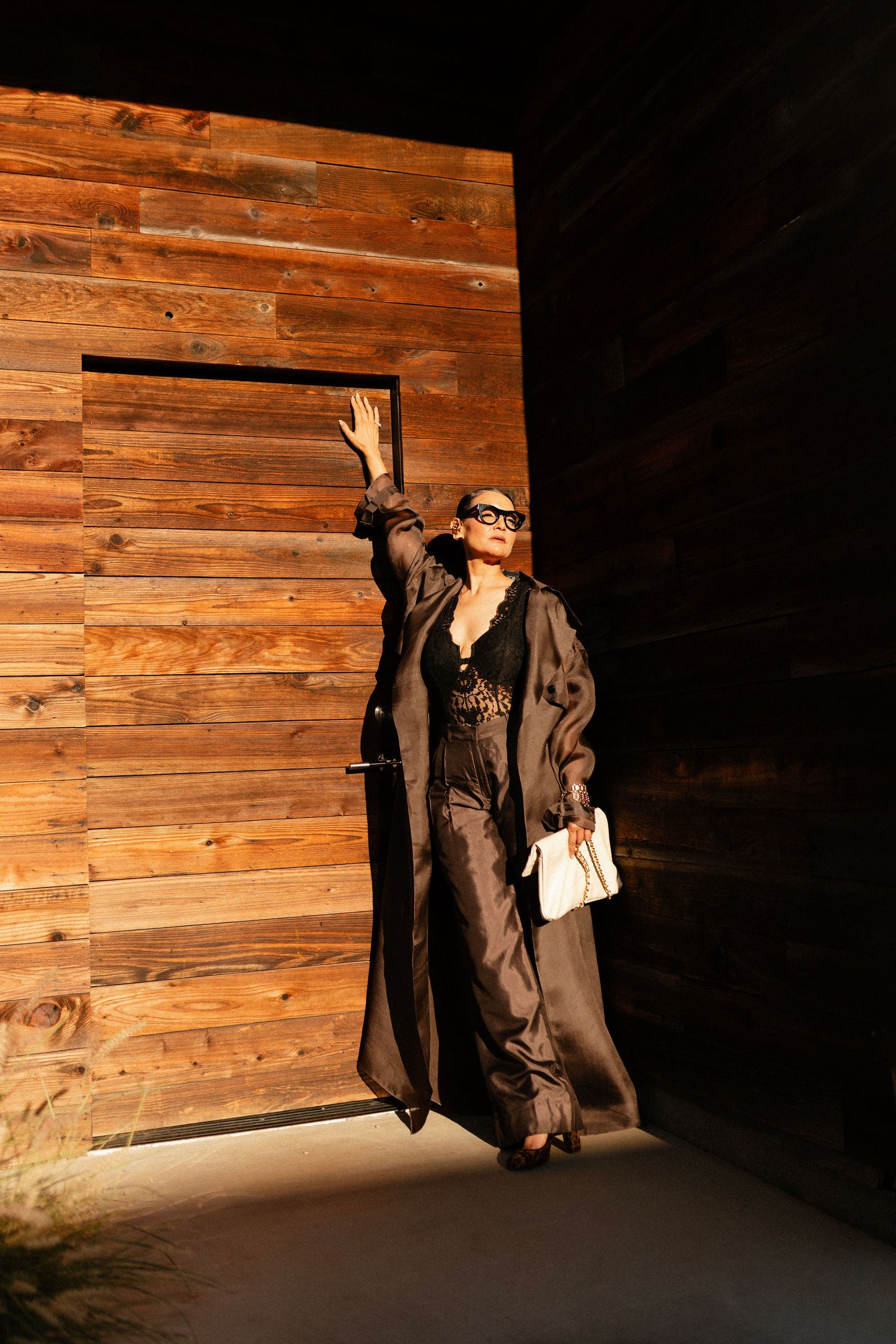 Chateau Gray Organza Trench