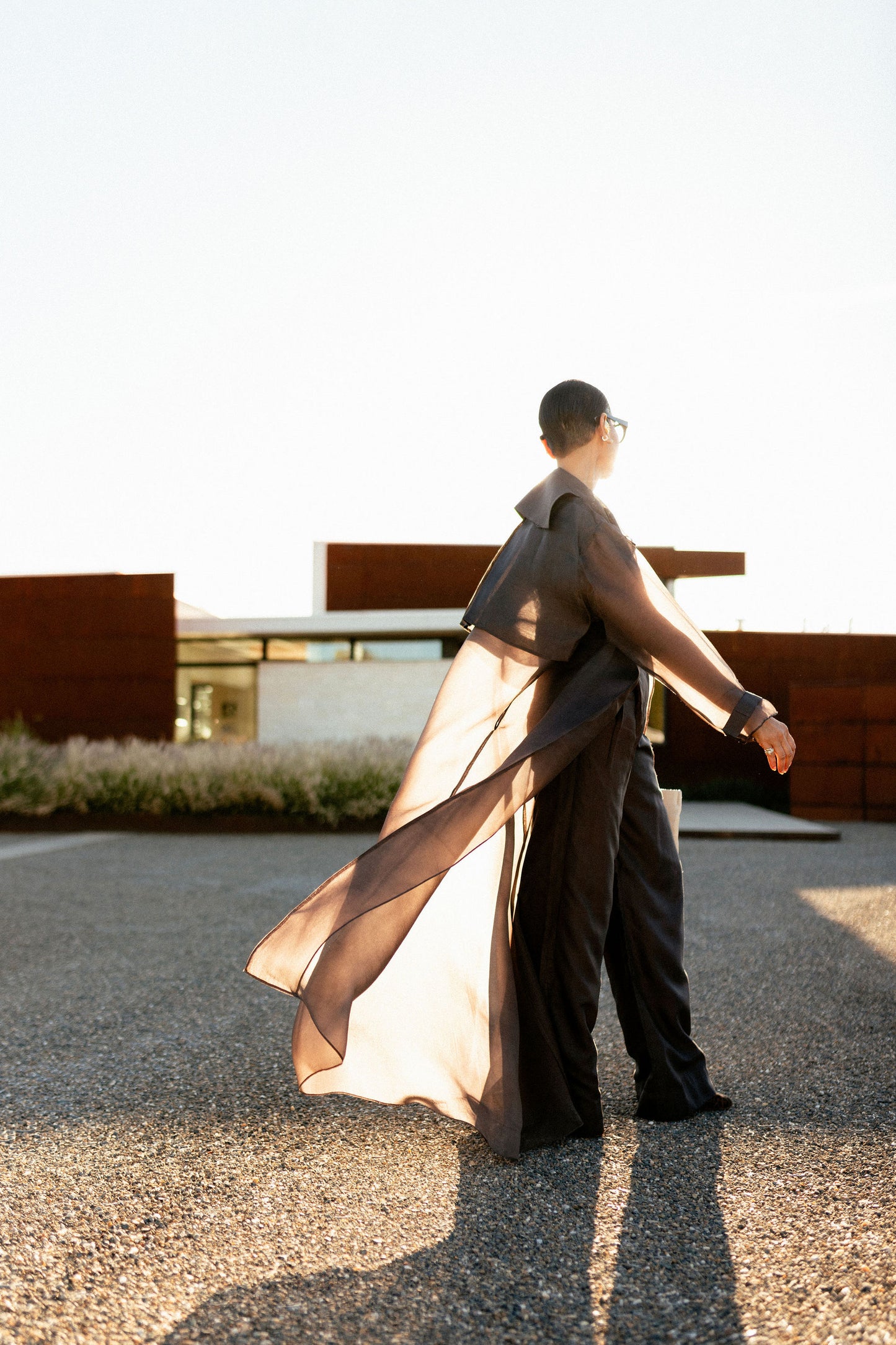 Chateau Gray Organza Trench