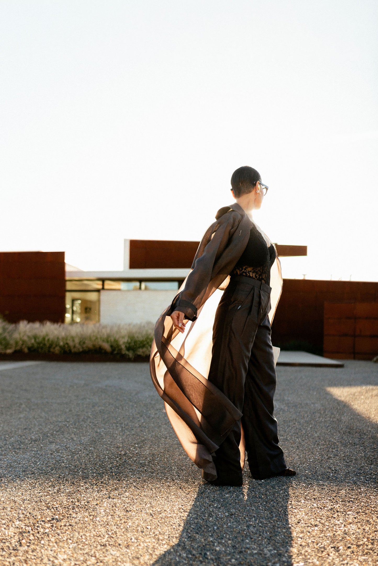 Chateau Gray Organza Trench