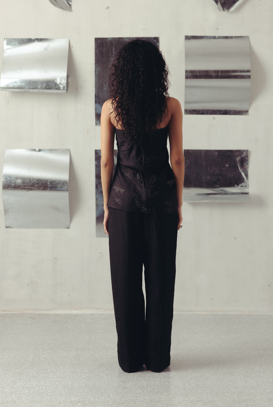 Black Iris Embroired Corset & Pants