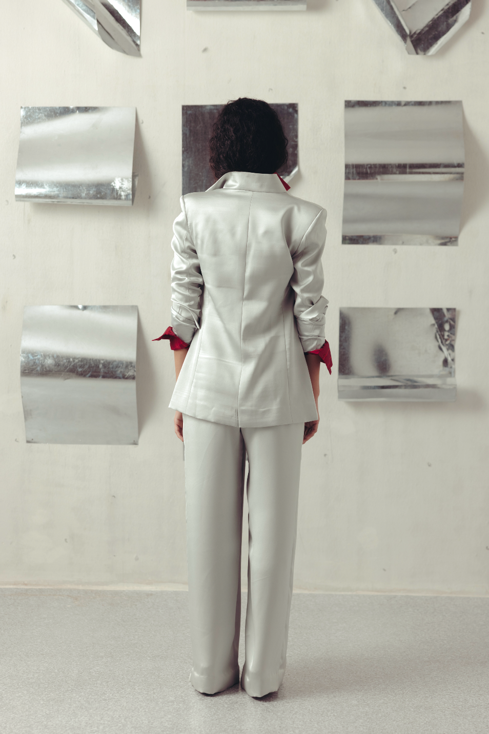 Gray Mist Funnel Neck Jacket