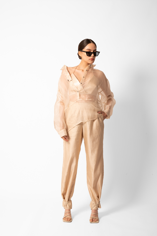 Ivory Organza  Co-ord Set