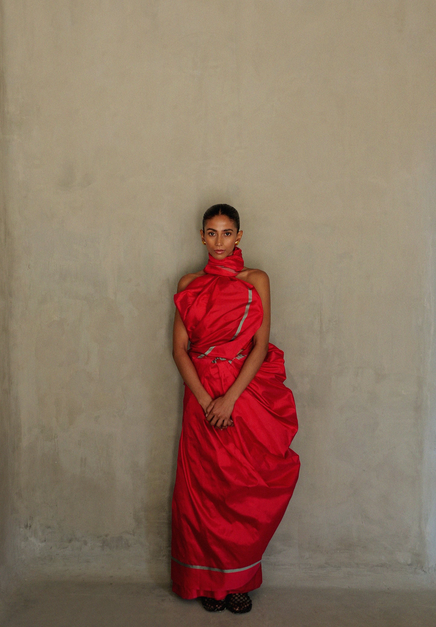 Scarlet Sage Saree