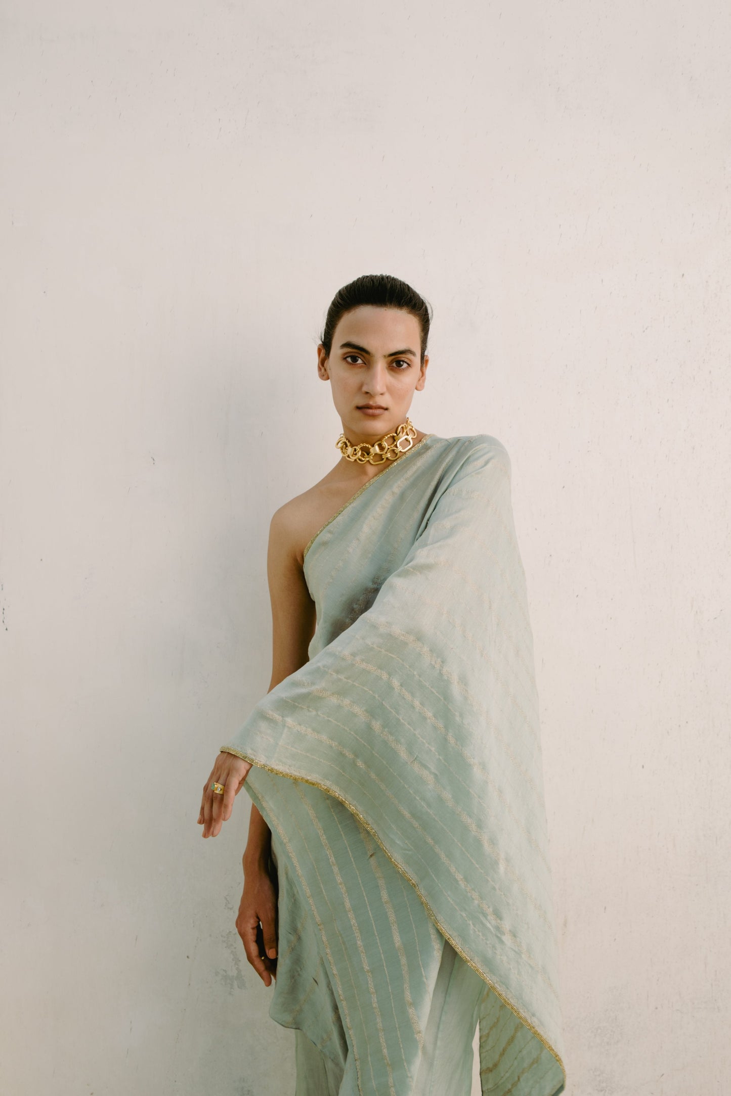 Agave Green One Shoulder Outfit