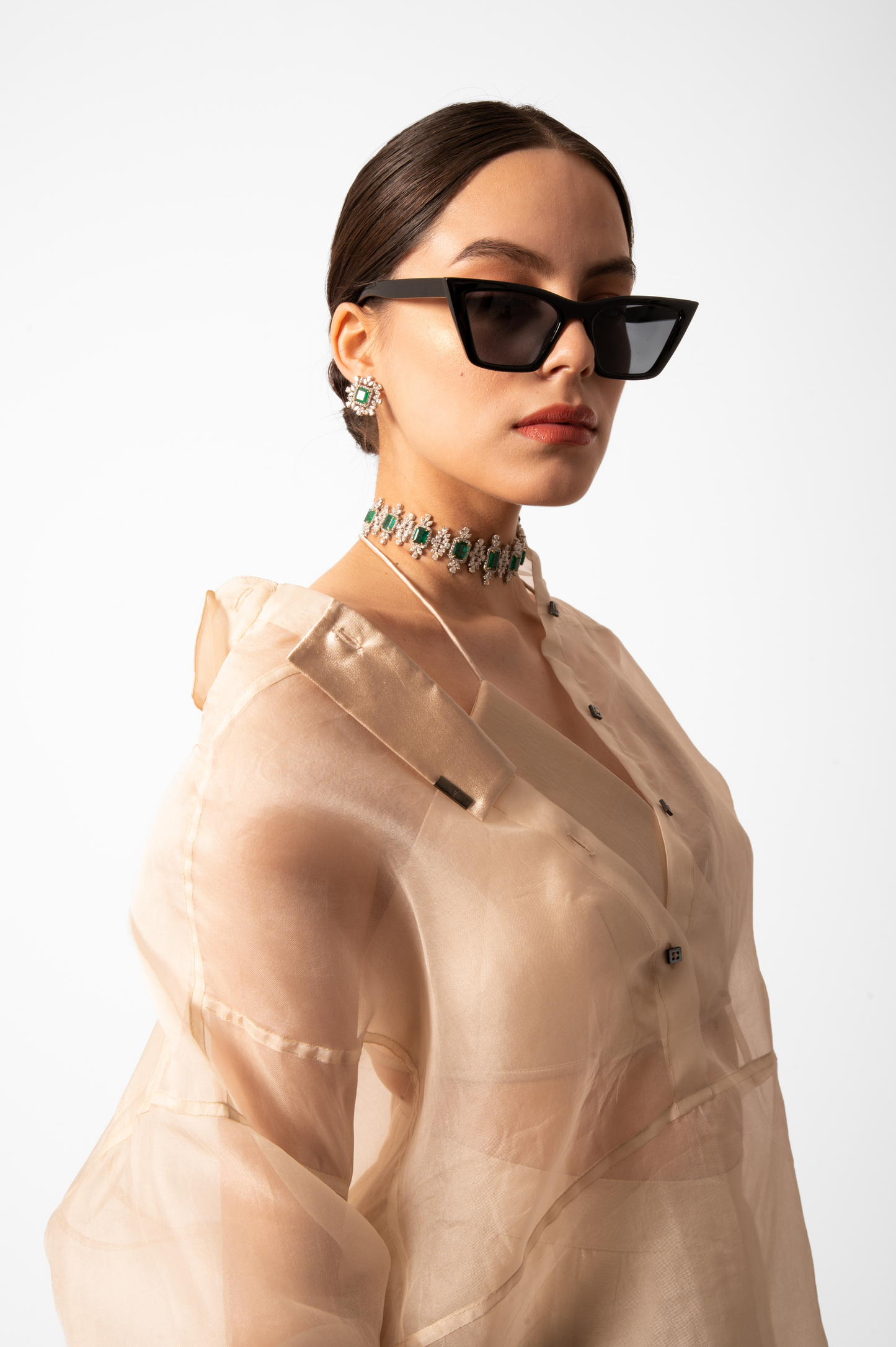 Ivory Organza Co-ord Set