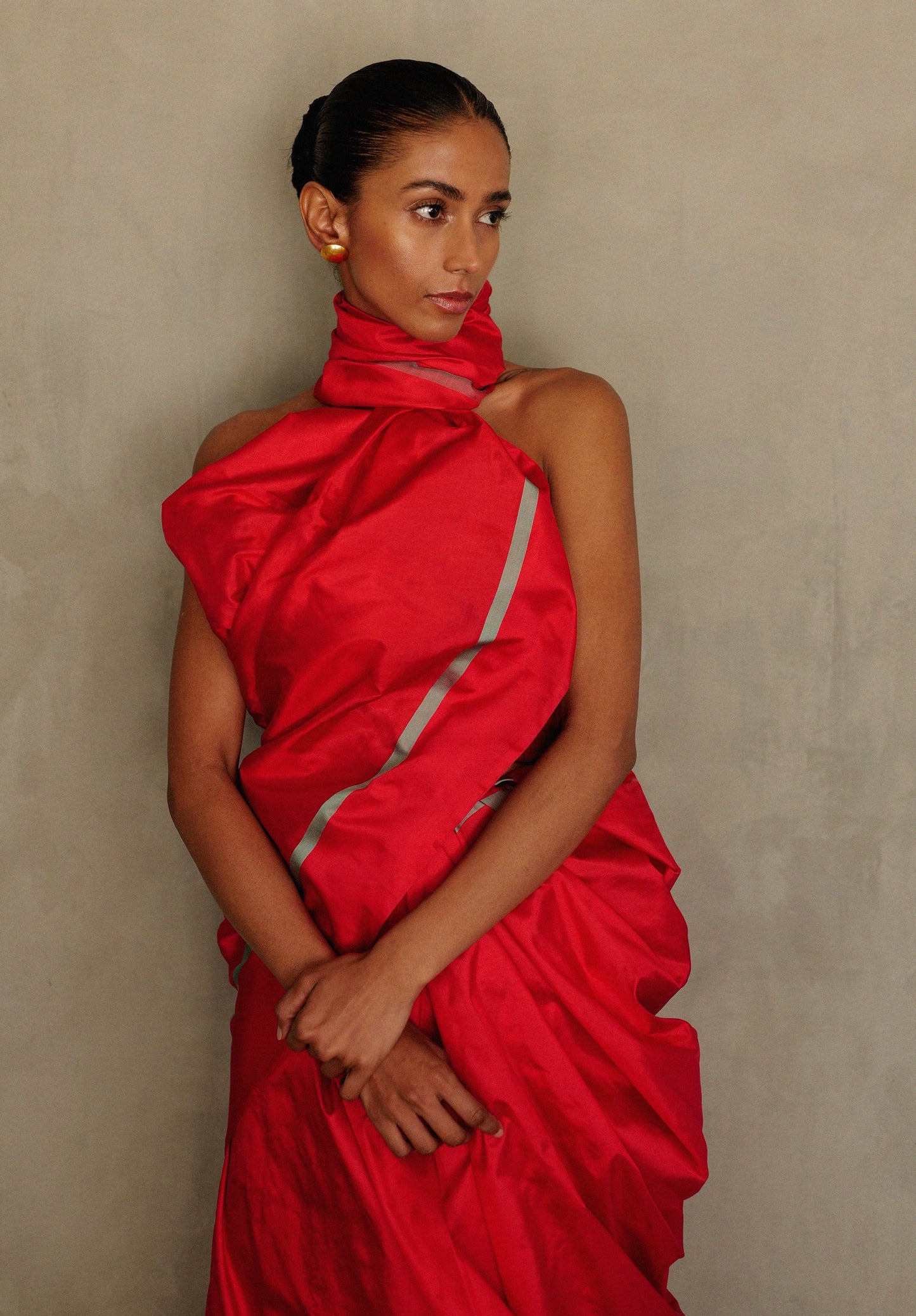 Scarlet Sage Saree