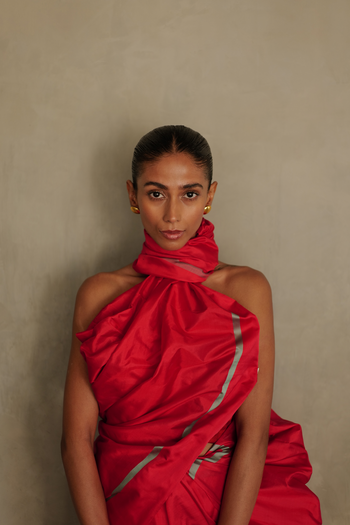 Scarlet Sage Saree