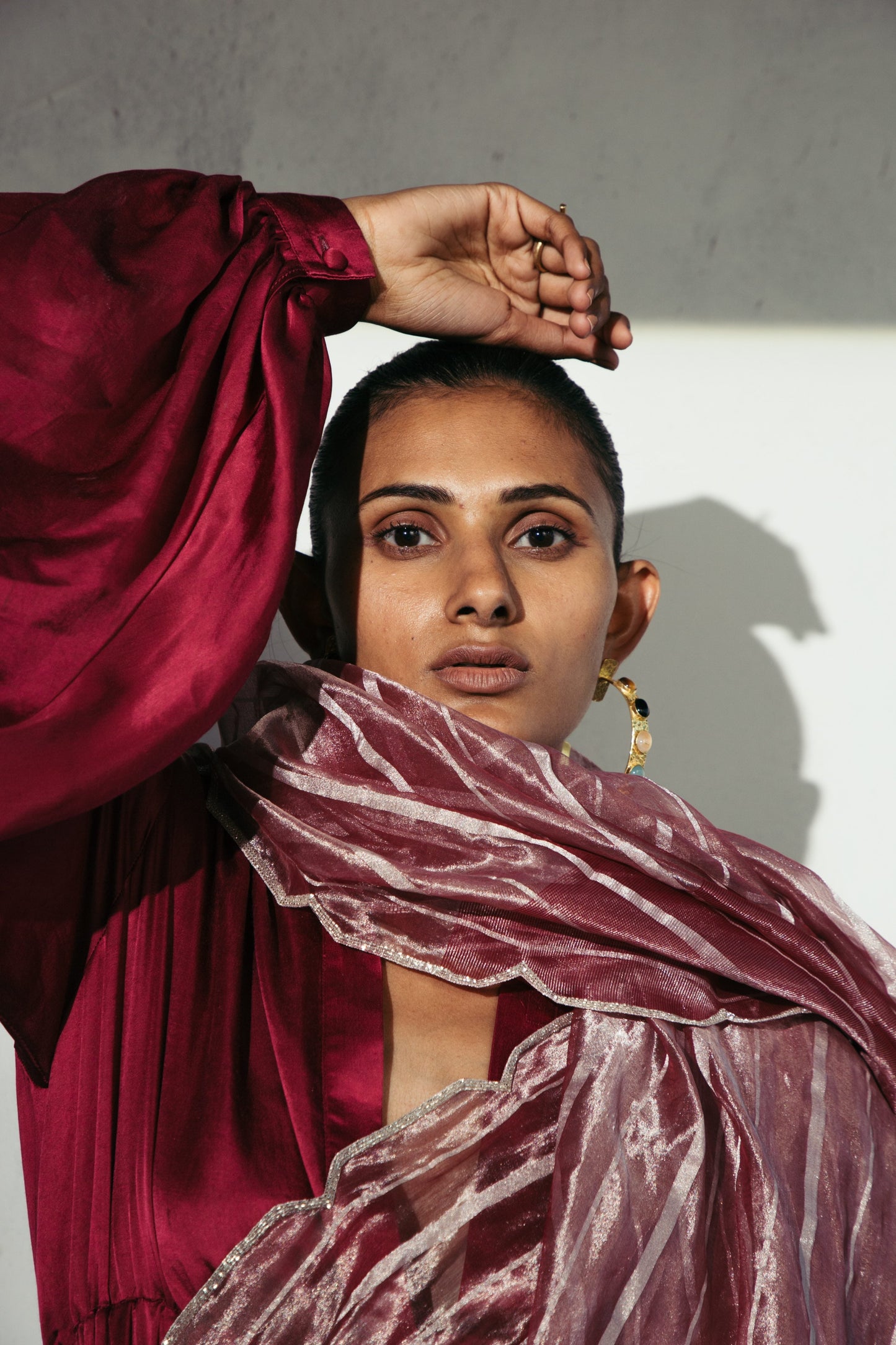 Boysenberry Tissue Sari