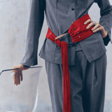 Haute Red Fringe Belt
