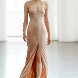 Bare Pink Halter Dress