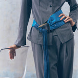 Wild Blue Fringe Belt
