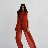 Scarlet Vest & Organza Pants