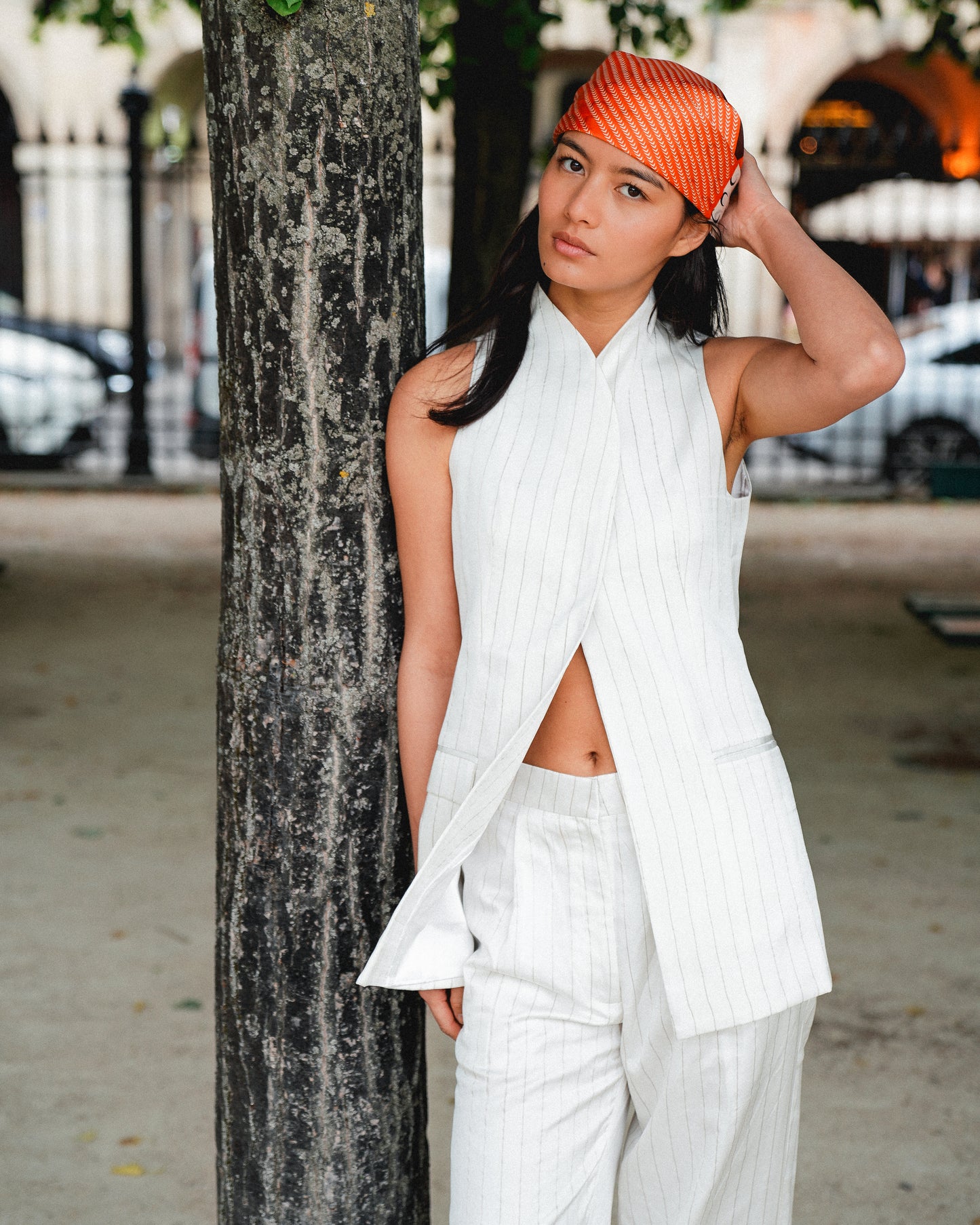 Whisper White Pinstripe Vest & Pants