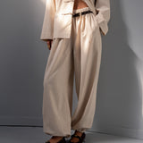 Warm Beige Balloon Pants