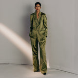 Green Stripe Blazer