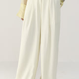 Antique White Crepe Pants