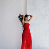 Fiery Red Corset Top & Pants