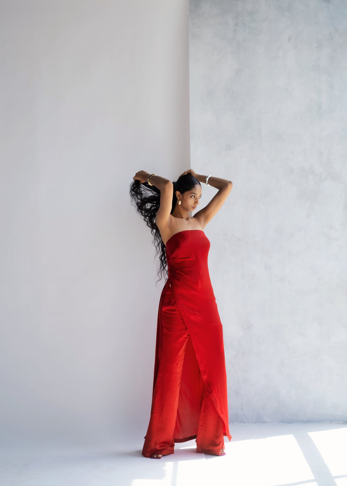 Fiery Red Corset Top & Pants