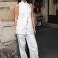 Whisper White Pinstripe Vest & Pants