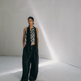 Zebra Scarf Waistcoat