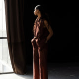Merlot Vest & Organza Pants