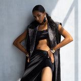 Black Oyster Long Cape & Skirt