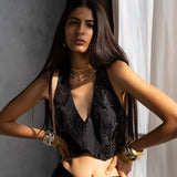 Black Iris Waistcoat & Skirt