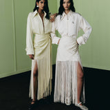 Key Lime Fringe Skirt