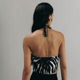 Zebra Embroidered Corset