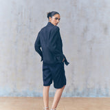 Ink Navy Sheer Overshirt