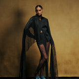Blackout Velvet Fringe Scarf