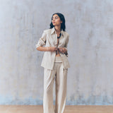 Warm Beige Fitted Shirt