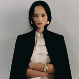 Pearled Ivory Mandarin Top