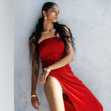 Fiery Red Corset Top & Pants