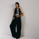 Zebra Scarf Waistcoat