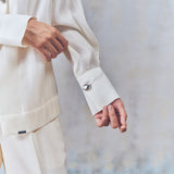 Cream Sheer Overshirt