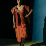 Burnished Rust Draped Skirt