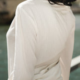 Whisper White Twisted Shirt & Pant Set