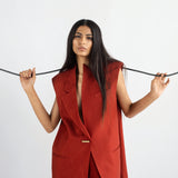 Scarlet Vest & Organza Pants